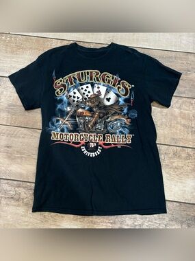 Sturgis Motorcycle Rally black t-shirt  76th anniversary men’s size L